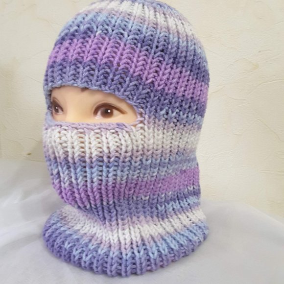 Handknit balaclava multicolored - Picture 3 of 5